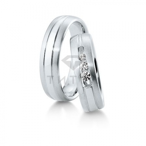 Платиновые парные обручальные кольца (ширина 6 мм.) (цена за пару)
