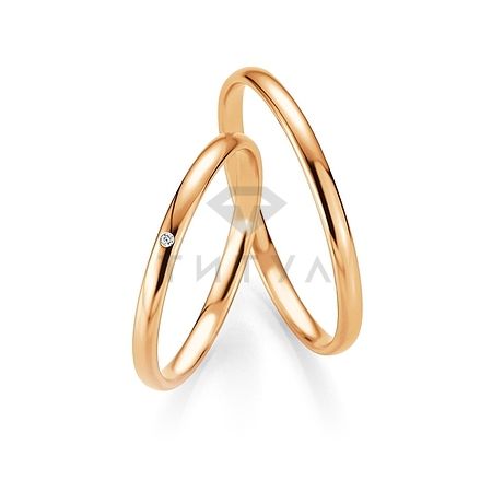 Т-26729 золотые парные обручальные кольца (ширина 2 мм.) (цена за пару)