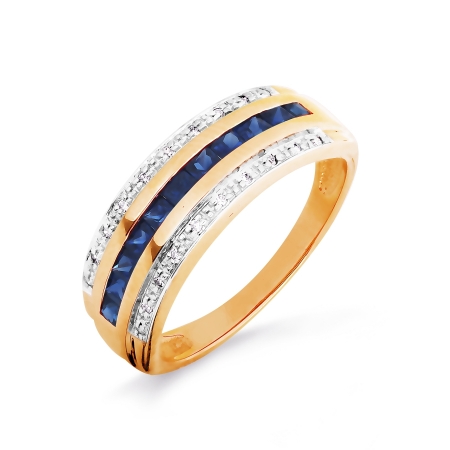 Россия Золотое кольцо с сапфирами, бриллиантами
