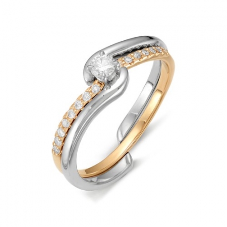 11633-200 кольцо из белого золота с бриллиантами
