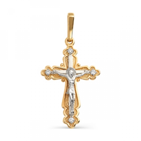 Т13106304 золотой крестик с бриллиантами