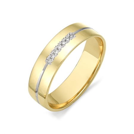 Россия Обручальное кольцо из желтого золота с бриллиантом