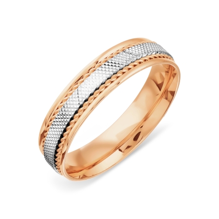 Т130619043 кольцо обручальное из разных цветов золота
