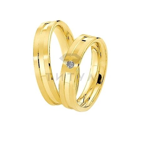 Золотые парные обручальные кольца (ширина 5 мм.) (цена за пару)