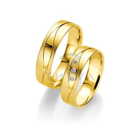 Т-27323 золотые парные обручальные кольца (ширина 5 мм.) (цена за пару)