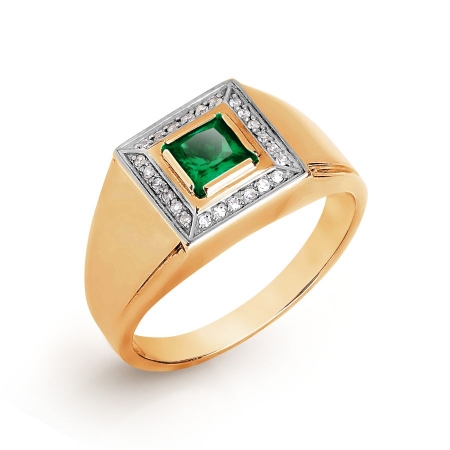 Т141046583-01 золотое кольцо с бриллиантами и ониксом