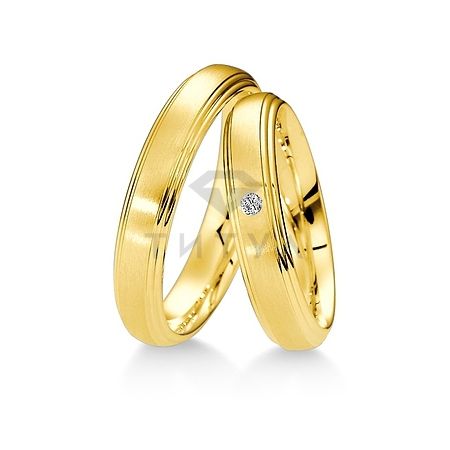 Т-27956 золотые парные обручальные кольца (ширина 4 мм.) (цена за пару)
