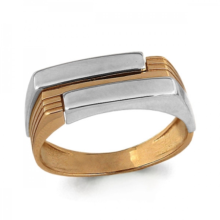 Т-26387 мужское золотое кольцо без камней