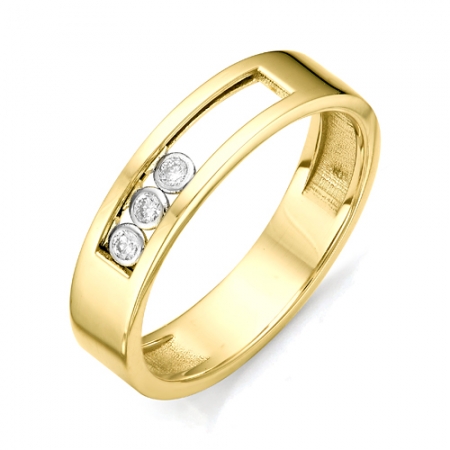 11590-300 кольцо из желтого золота с бриллиантами