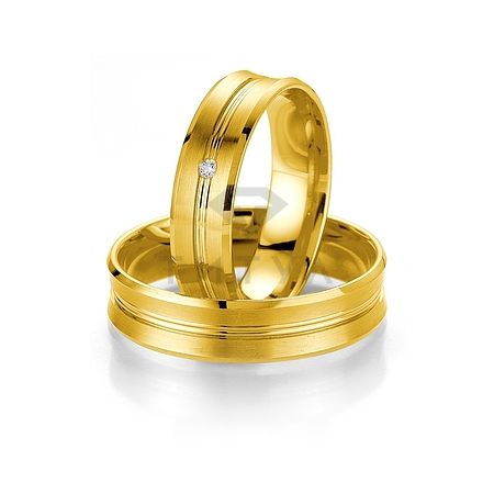 Т-27024 золотые парные обручальные кольца (ширина 5 мм.) (цена за пару)