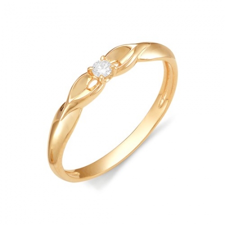 11711-100 золотое помолвочное кольцо с бриллиантом