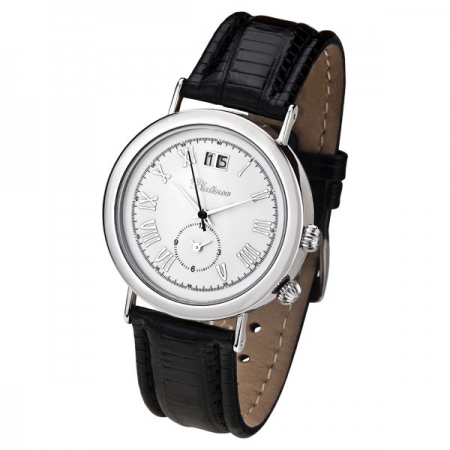 55800.315 мужские серебряные часы platinor коллекции «шанс»