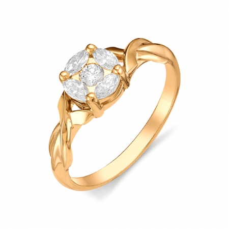 11681-100 золотое кольцо с бриллиантами