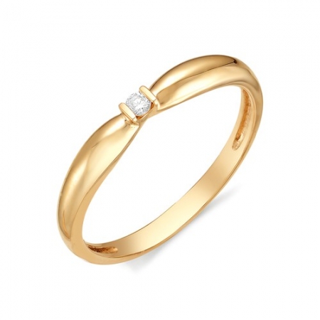 Помолвочное кольцо из золота с маленьким бриллиантом