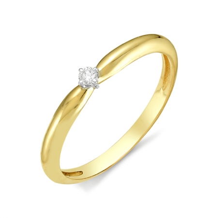 11753-300 кольцо из золота с маленьким бриллиантом