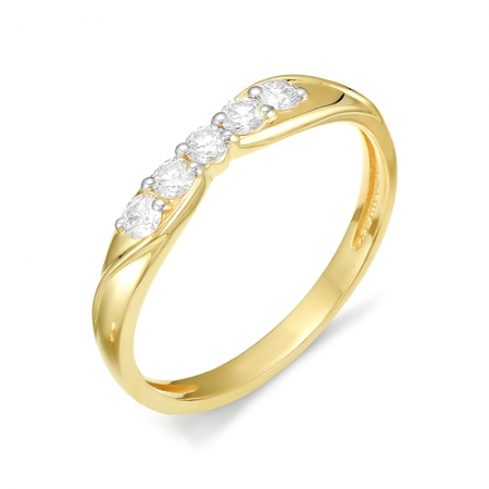 11774-300 кольцо из желтого золота с бриллиантами