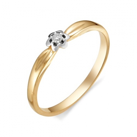 11851-100 золотое кольцо с бриллиантом