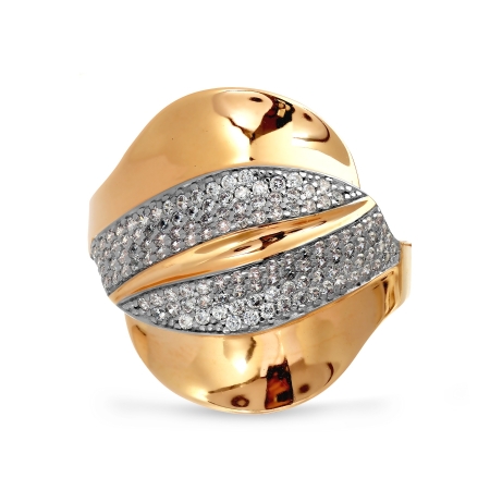 Т147017431-1 золотое кольцо с фианитами