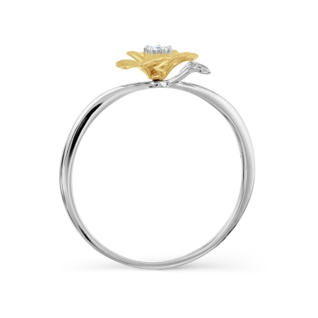 Т391318333 кольцо из комбинированного золота с бриллиантом