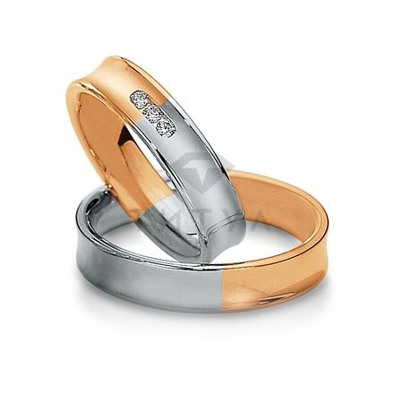 Т-27786 золотые парные обручальные кольца (ширина 5 мм.) (цена за пару)