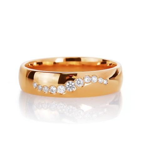 Т101016117 золотое кольцо обручальное с бриллиантами