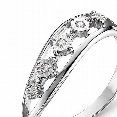 Т305613443 кольцо из белого золота с бриллиантами