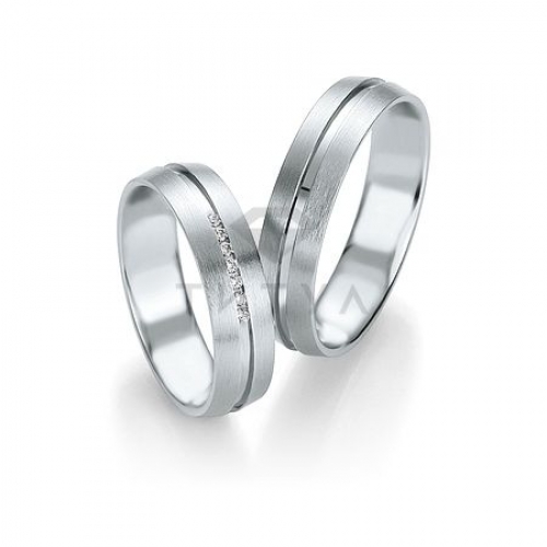Платиновые парные обручальные кольца (ширина 5 мм.) (цена за пару)