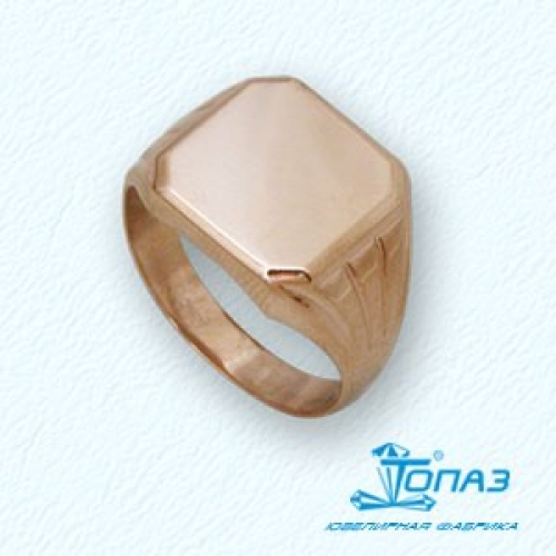 Ювелирный завод Топаз Золотое мужское кольцо без камней