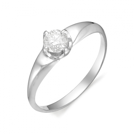 11809-200 кольцо из белого золота с бриллиантом