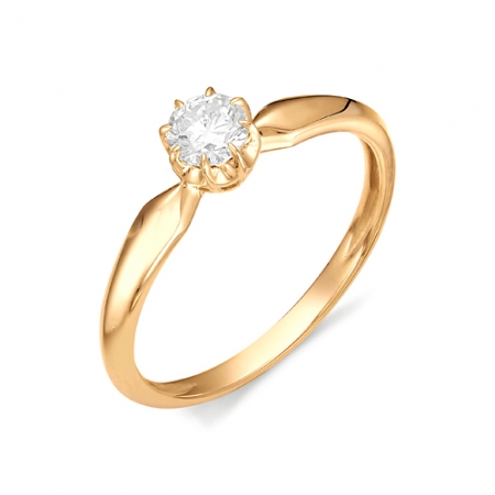 11807-100 золотое кольцо с бриллиантом