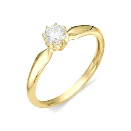11807-300 кольцо из желтого золота с бриллиантом