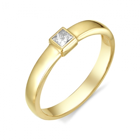 11827-300 кольцо из желтого золота с бриллиантом