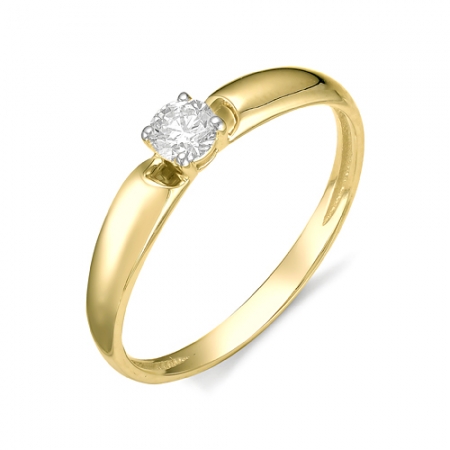 11830-300 кольцо из желтого золота с бриллиантом
