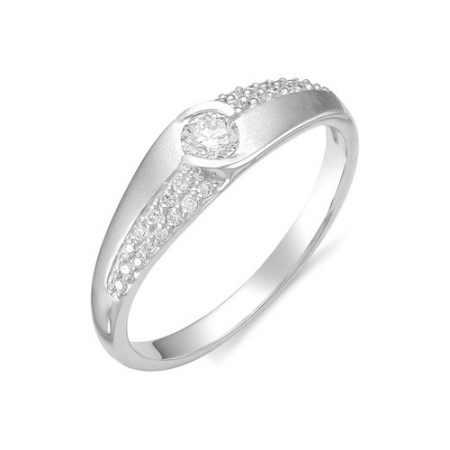 11666-Б00 кольцо из белого золота с бриллиантами