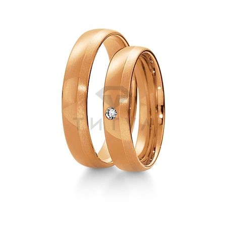 Т-27258 золотые парные обручальные кольца (ширина 4 мм.) (цена за пару)