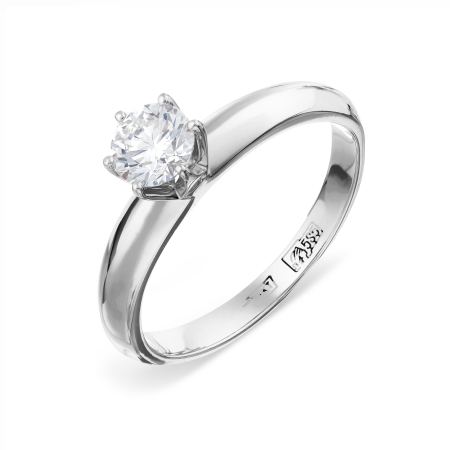 Т301016537-0,3 кольцо из белого золота с бриллиантом
