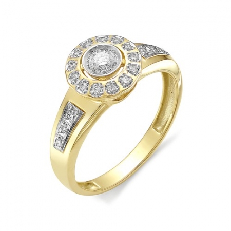11936-300 кольцо из желтого золота с бриллиантами