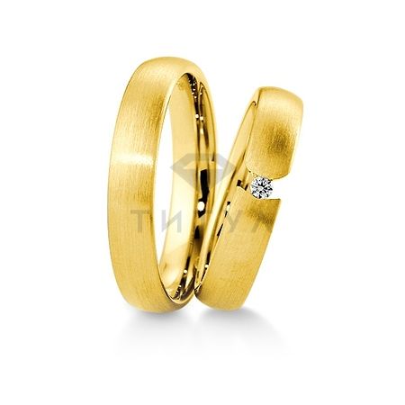 Т-27954 золотые парные обручальные кольца (ширина 4 мм.) (цена за пару)