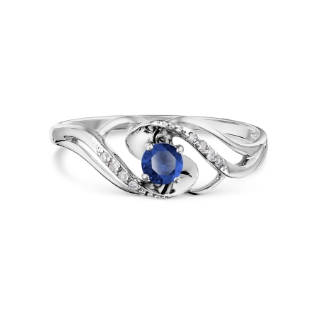 Т306018205 кольцо с сапфиром и бриллиантами