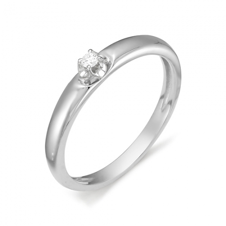 11750-200 кольцо помолвочное из белого золота с бриллиантом