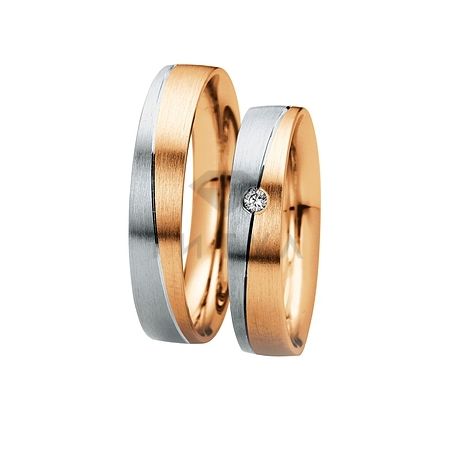 Т-27889 золотые парные обручальные кольца (ширина 4 мм.) (цена за пару)