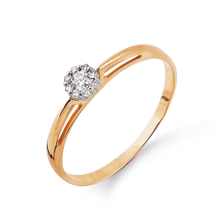 Т131013620 золотое кольцо с бриллиантами