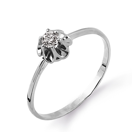 Т331014362 кольцо из белого золота с бриллиантом