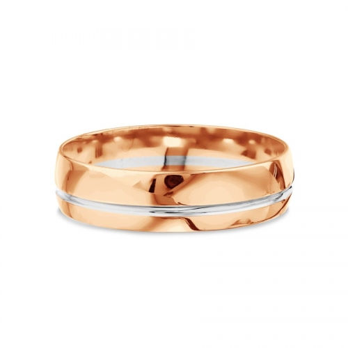 Кольцо обручальное из разных цветов золота