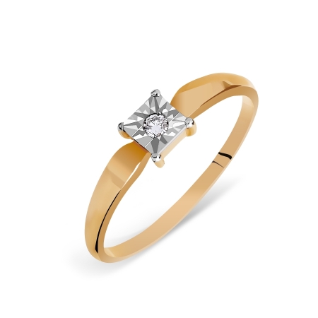 Т145613477 золотое кольцо с бриллиантом