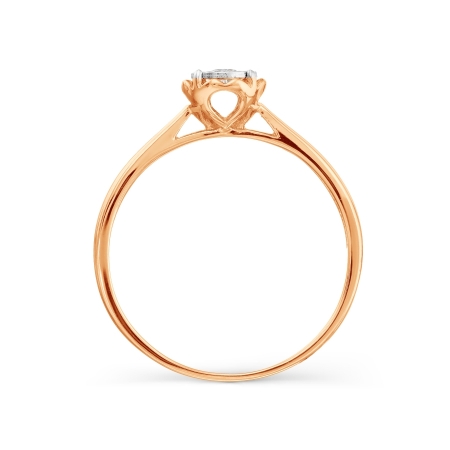 Т145618454 золотое кольцо с бриллиантом