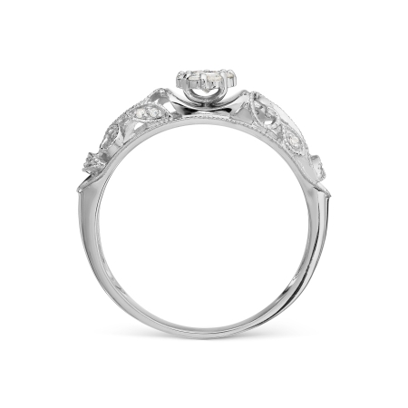 Т331017745 кольцо из белого золота с бриллиантами