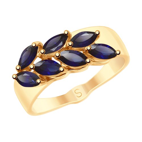 SOKOLOV Кольцо из золота с синими корундом