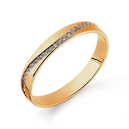 Т101013787 золотое кольцо обручальное с бриллиантами