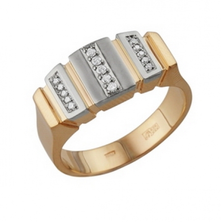 Мужское золотое кольцо с бриллиантами
